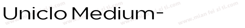 Uniclo Medium字体转换